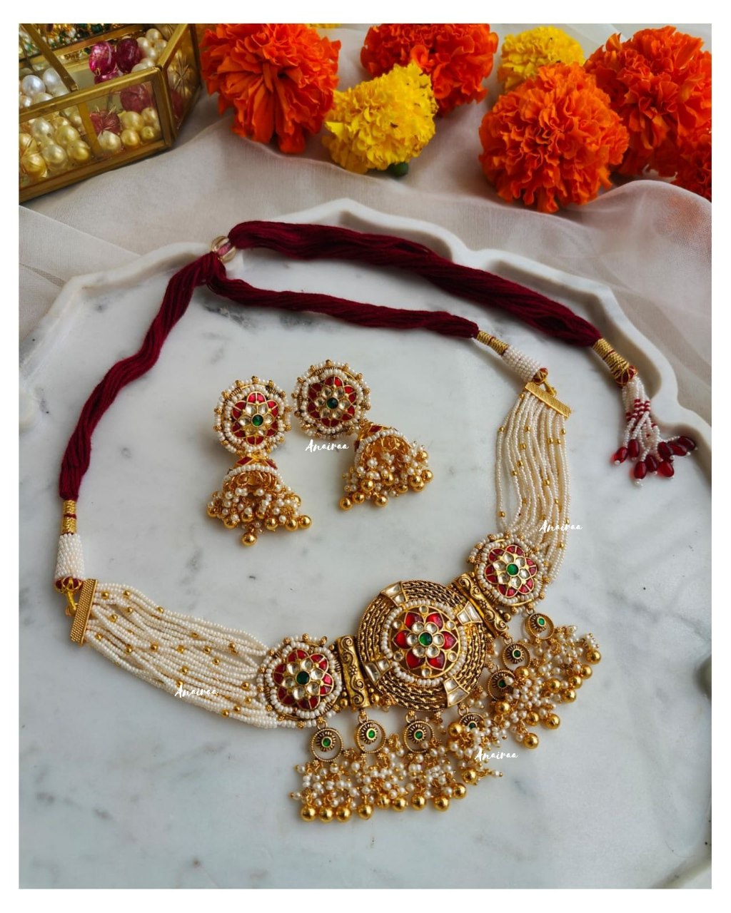 Antique kundan choker set