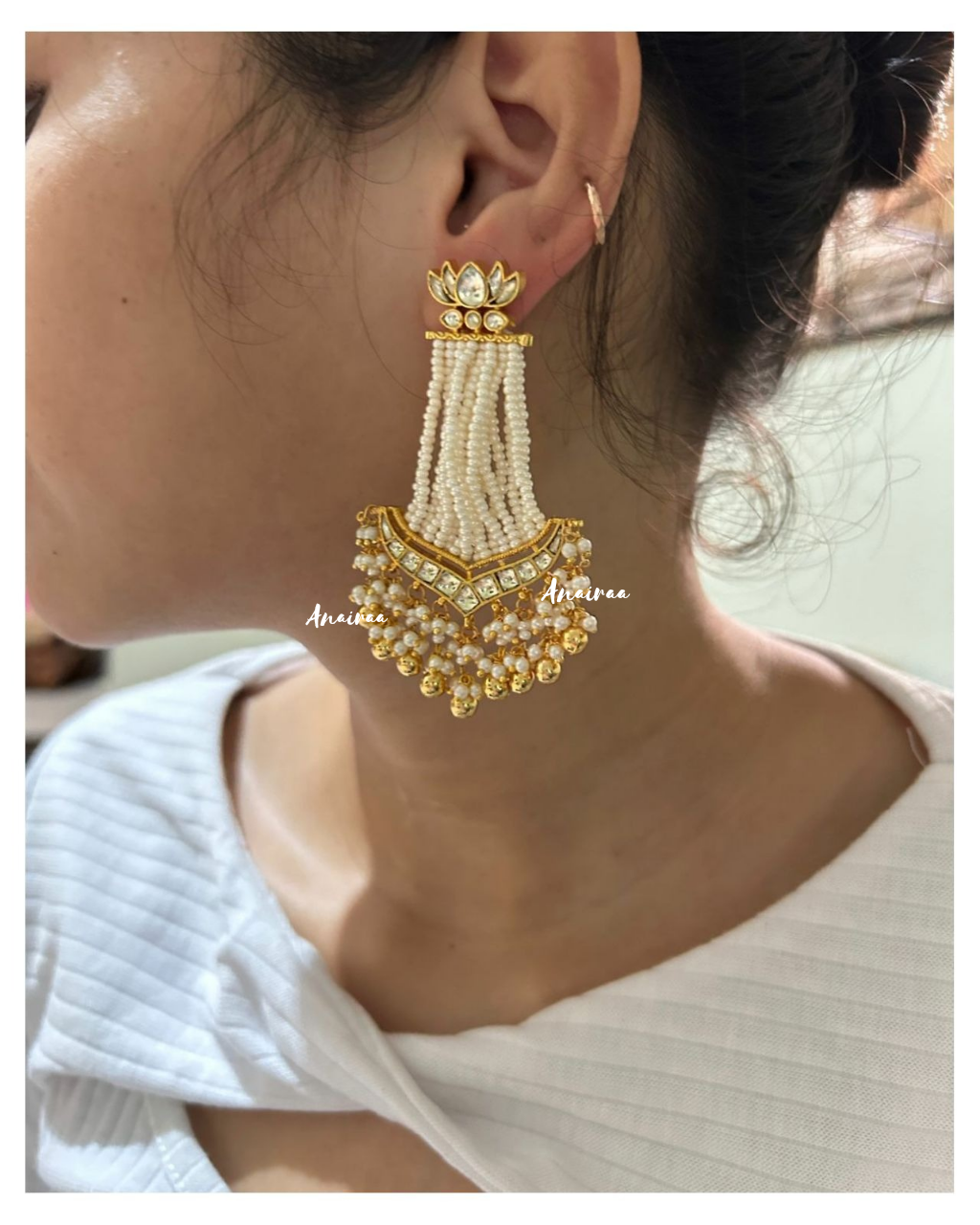 Paachi kundan passa Earrings