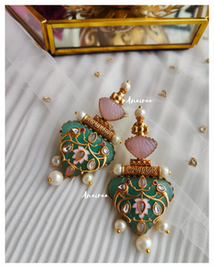 Pastel kadi kundan Earrings