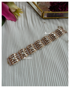 Moissanite Polki Gajra Bracelet