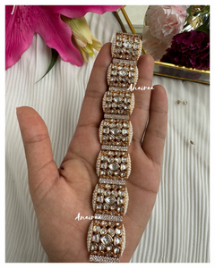 Moissanite Polki Gajra Bracelet