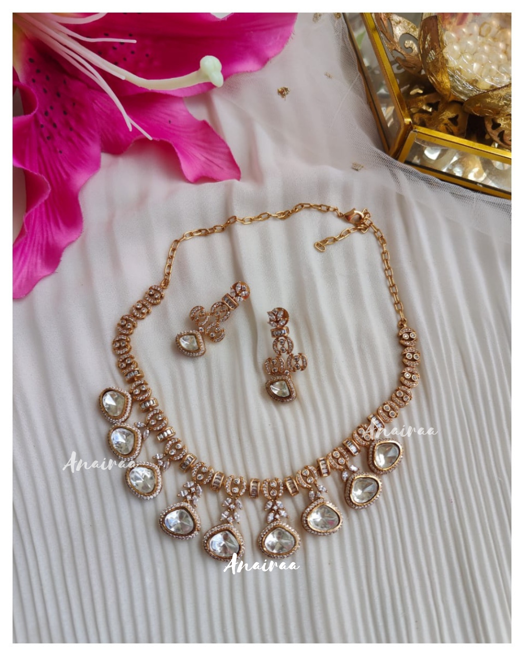 Polki necklace set