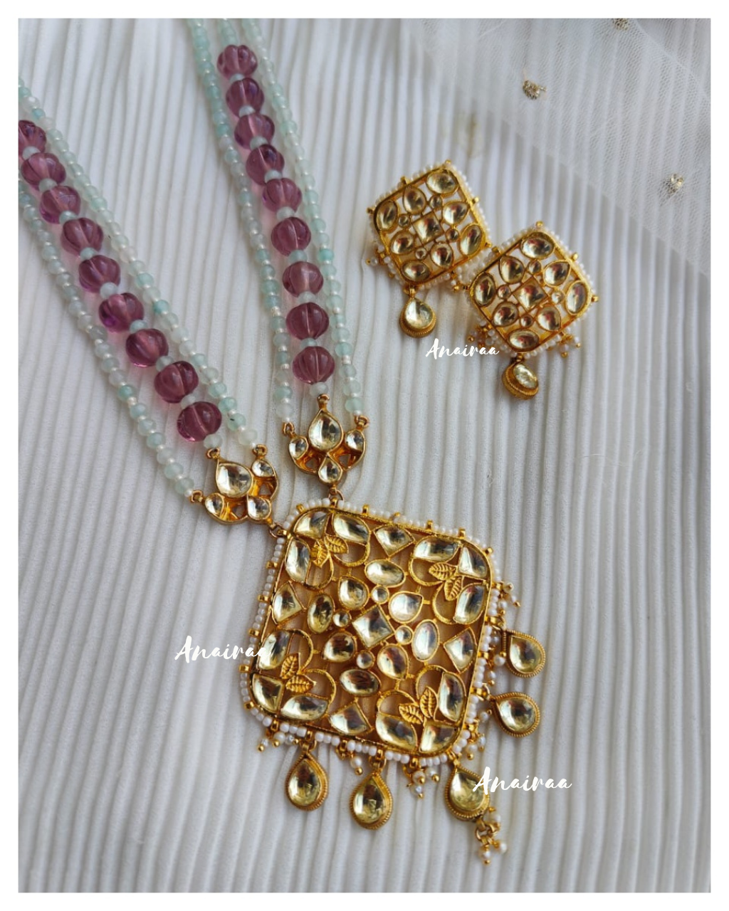 Paachi kundan long necklace