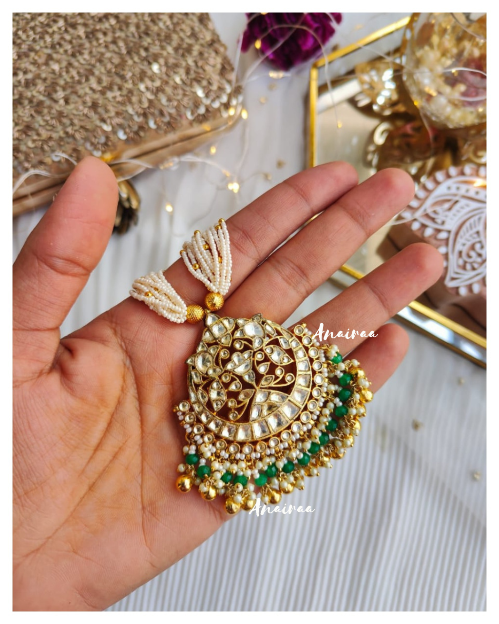 Paachi Kundan long necklace