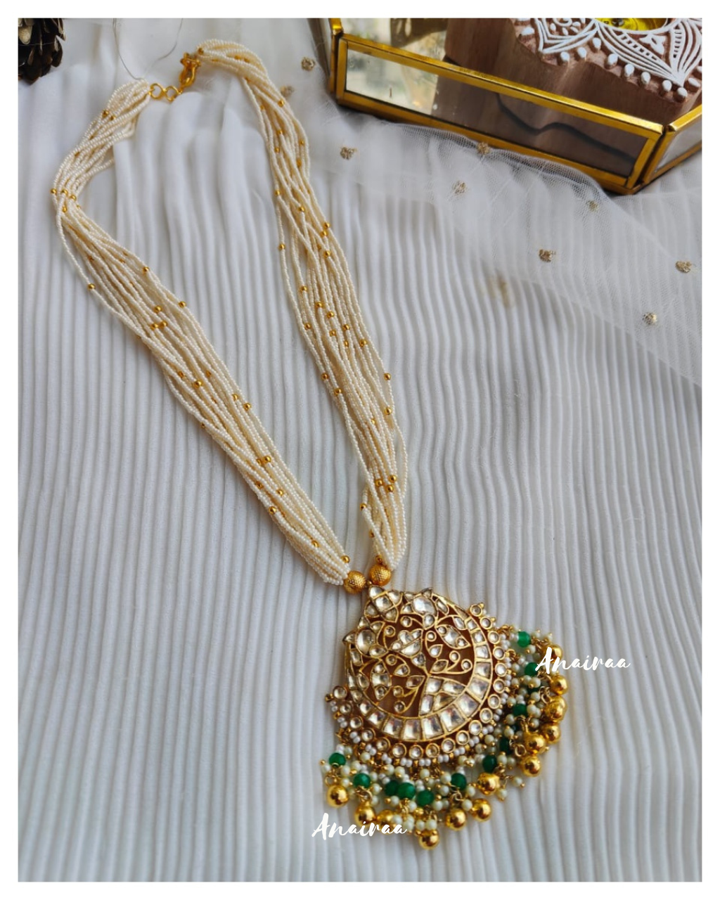 Paachi Kundan long necklace