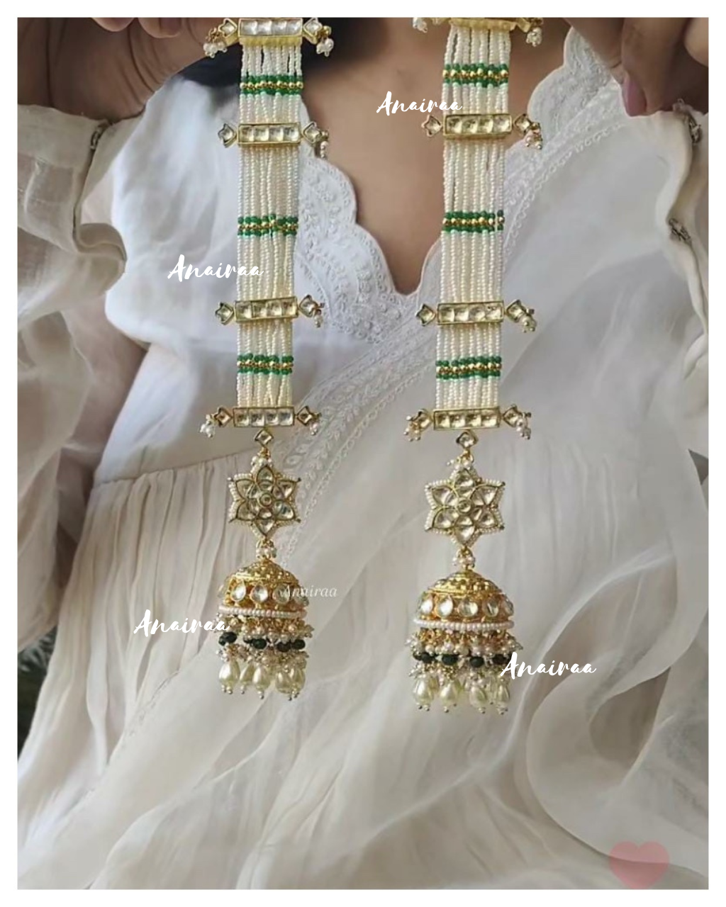 Paachi kundan Jhumkas