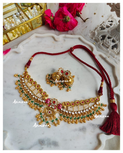 Paachi kundan necklace set