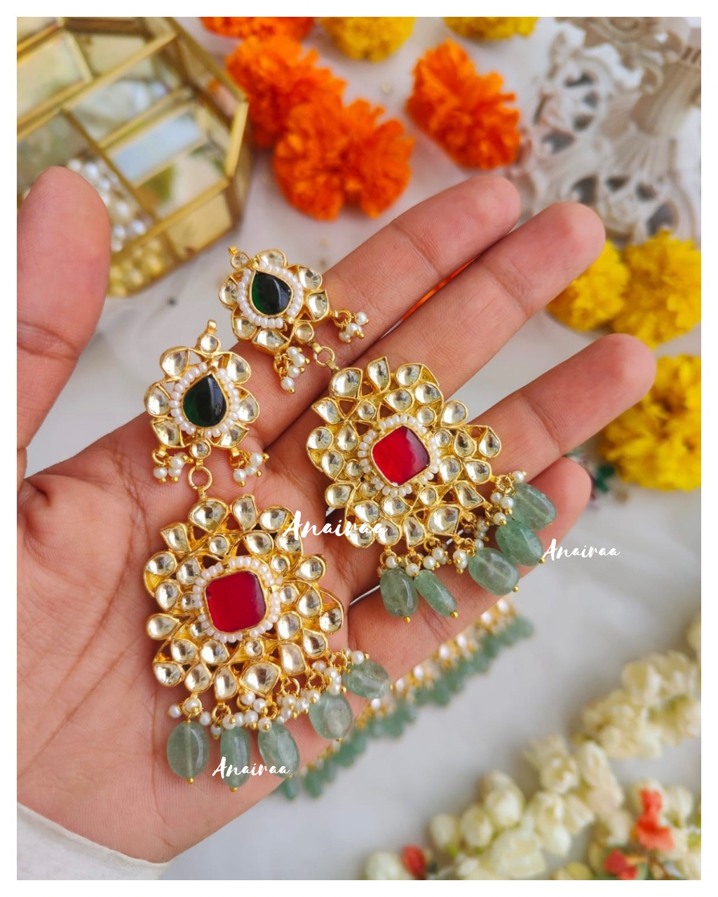 Paachi Navaratan kundan choker set