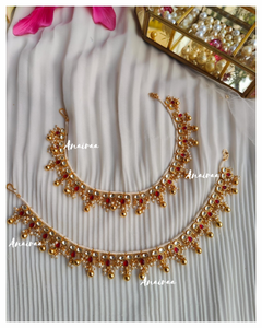 Ruby kundan Anklets