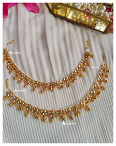 Paachi kundan Anklets