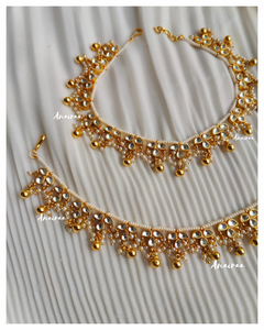 Paachi kundan Anklets