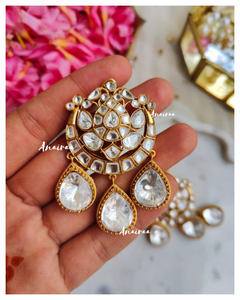 Sunaina Polki moissanite earrings