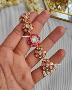 Ruby polki meena bracelet