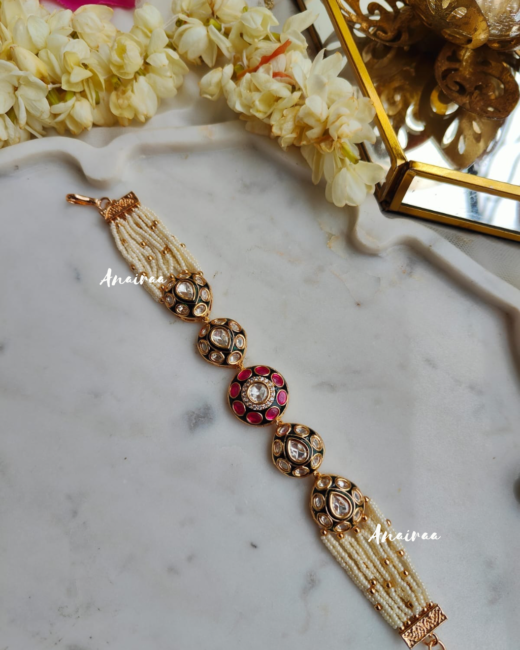 Polki Meena bracelet