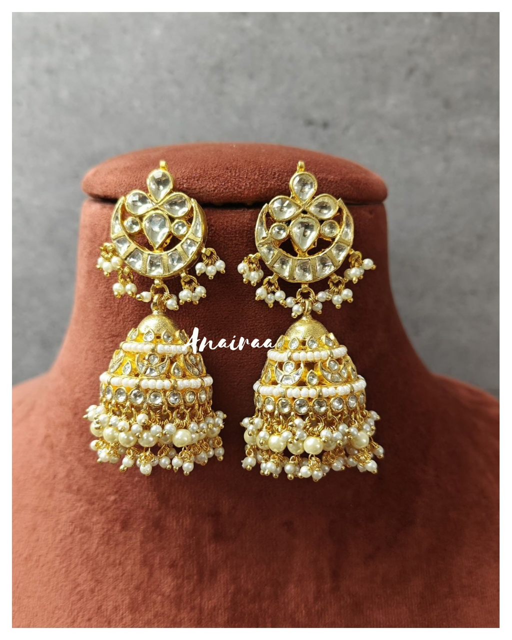 Paachi  kundan jhumkas