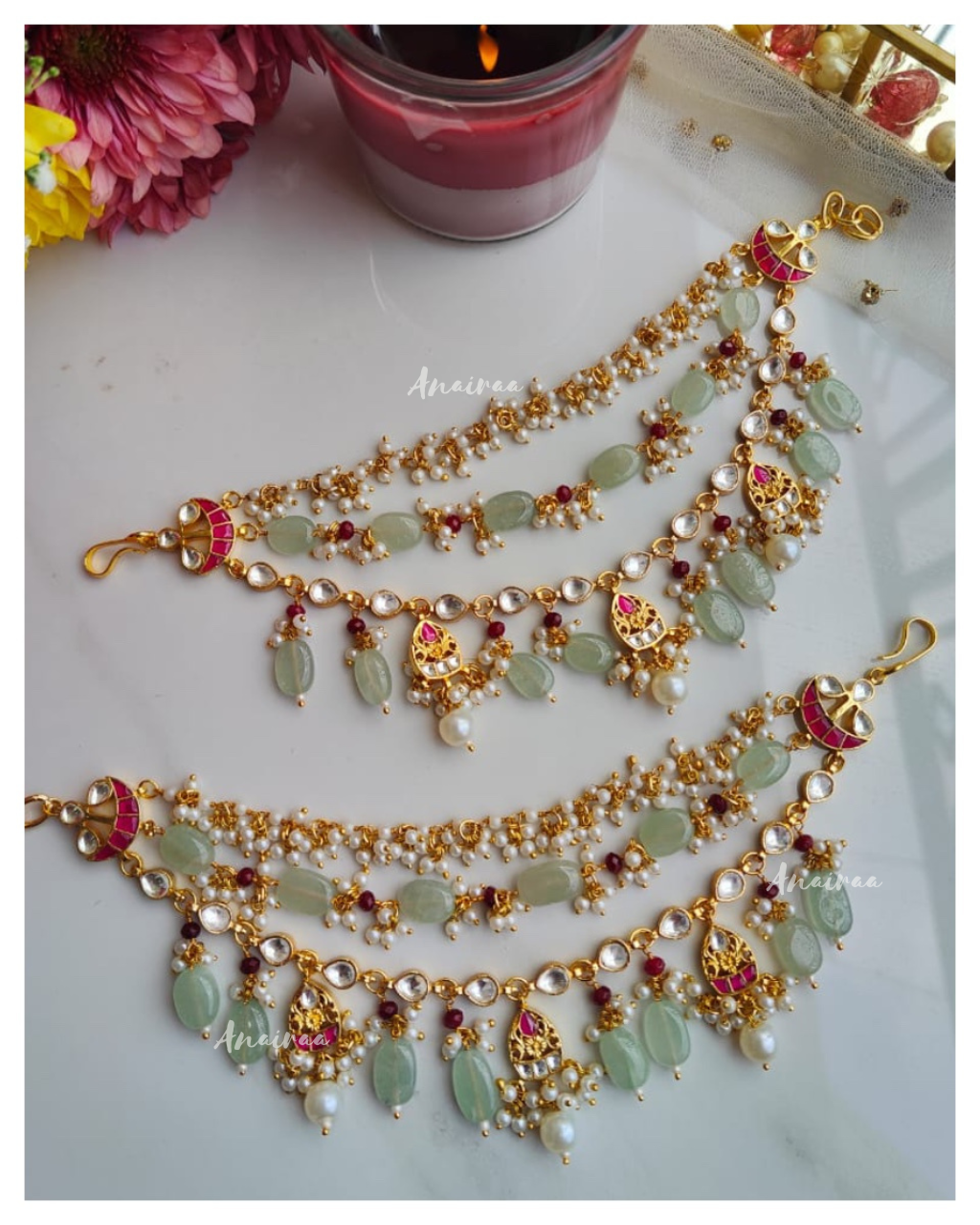 Paachi Kundan Earchains