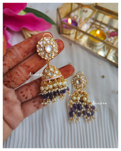 Paachi kundan jhumkas