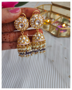 Paachi kundan jhumkas