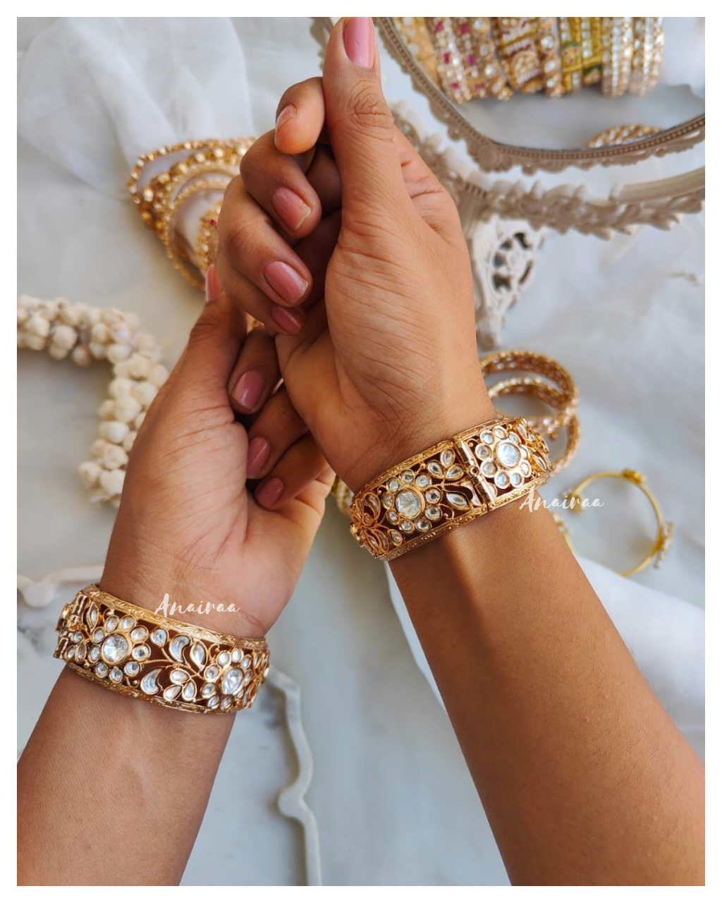 Polki openable bangles