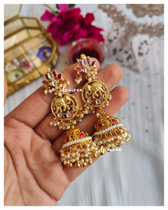 Paachi Kundan jhumka