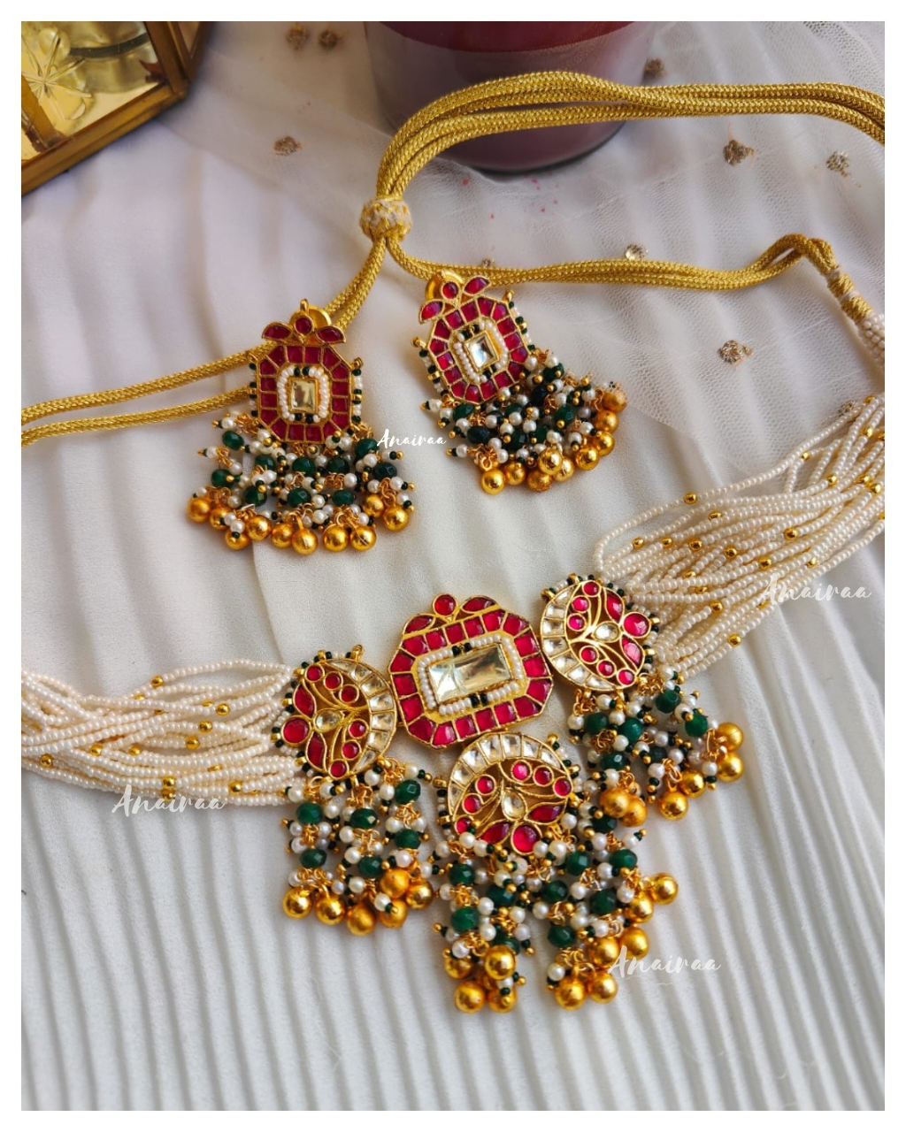 Kundan Ruby choker set