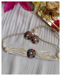 Navratan polki choker set