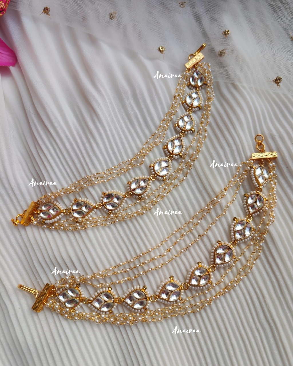 Paachi kundan earchains