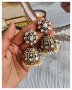 Victorian Moissanite jhumkas