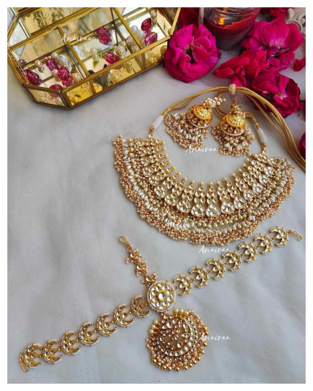 Paachi kundan bridal set