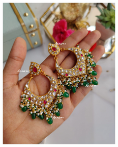 Thappa Kundan earrings