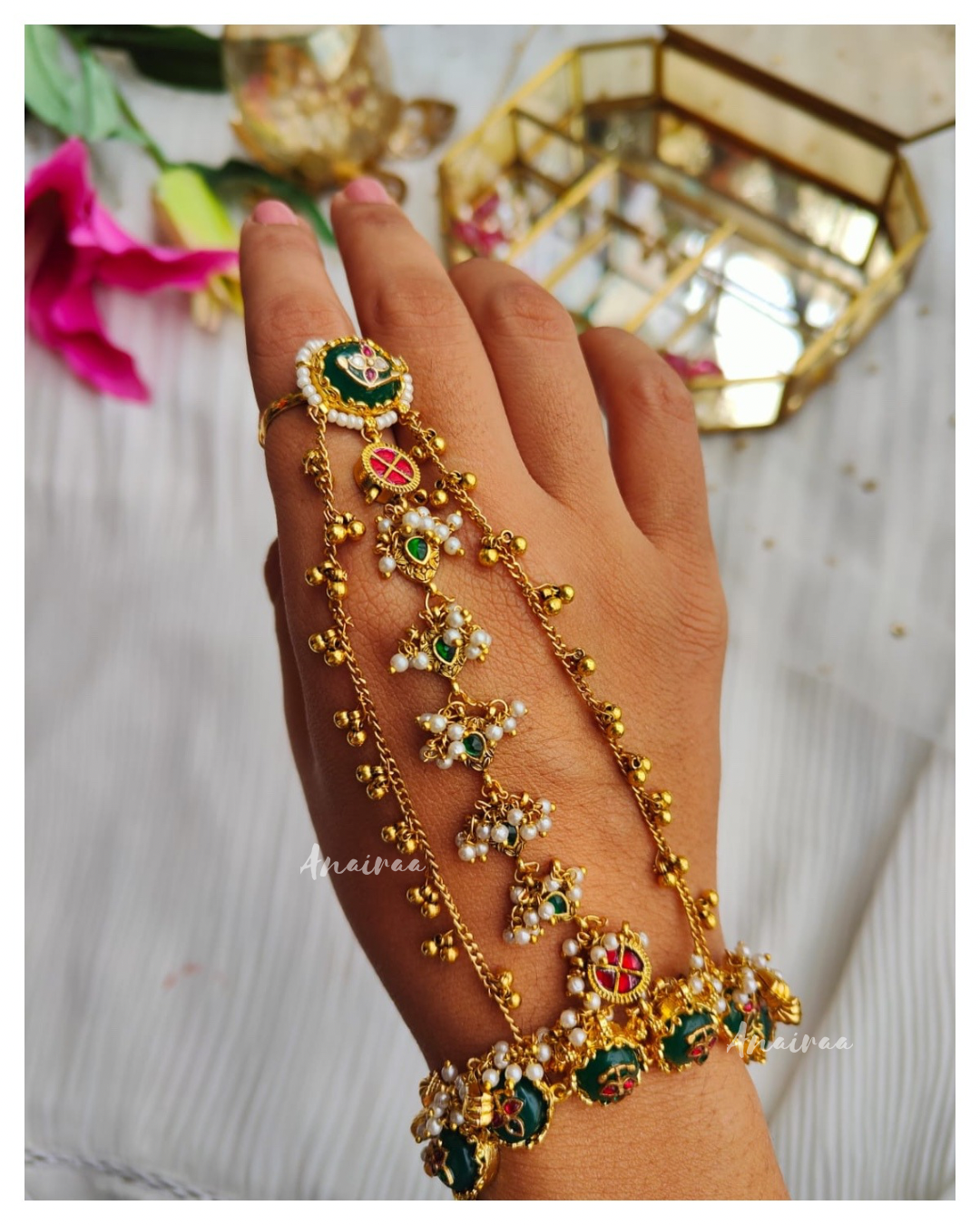 Heritage Kundan hathphool(dispatch time 10 to 12 days)