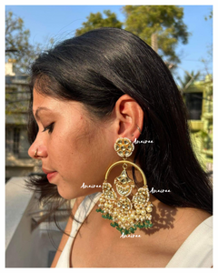 Paachi kundan chandbali earrings