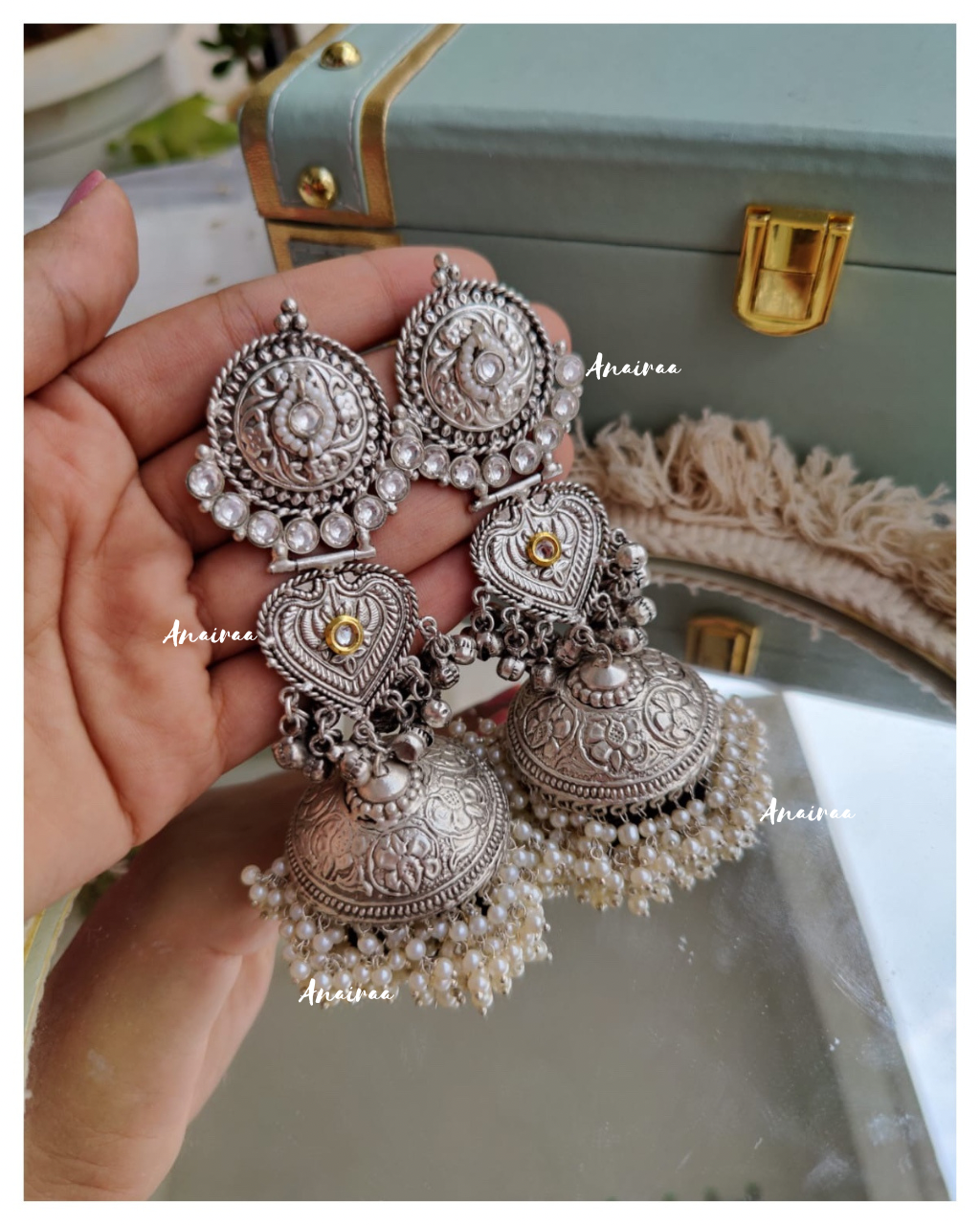 Sliver plated jhumkas