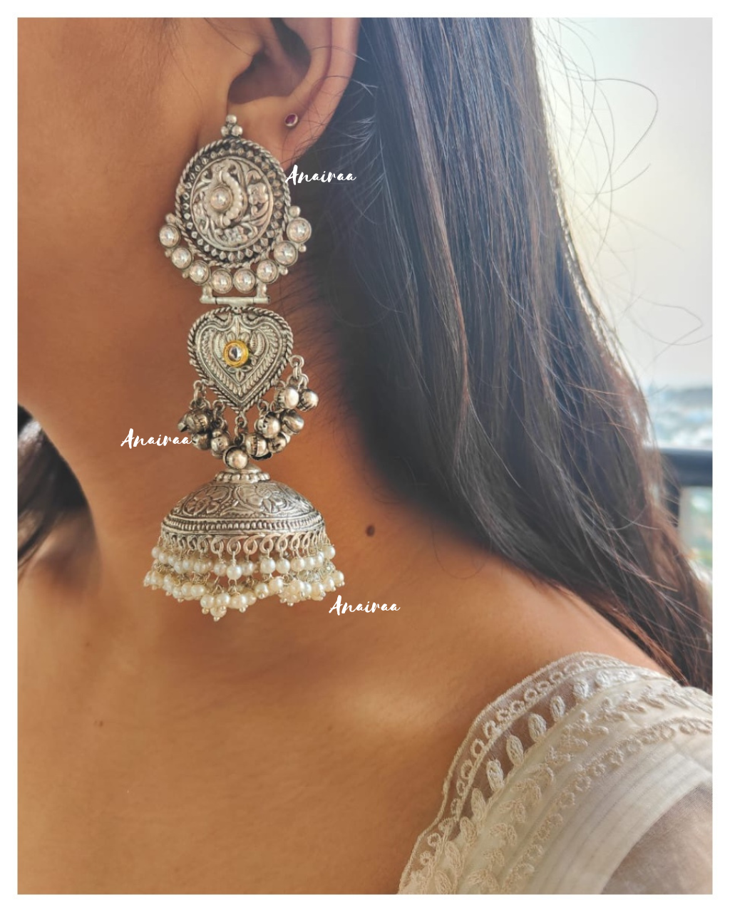 Sliver plated jhumkas