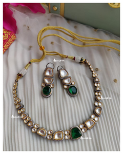 Doublet polki necklace set