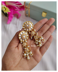 Polki earrings with pearls piroi