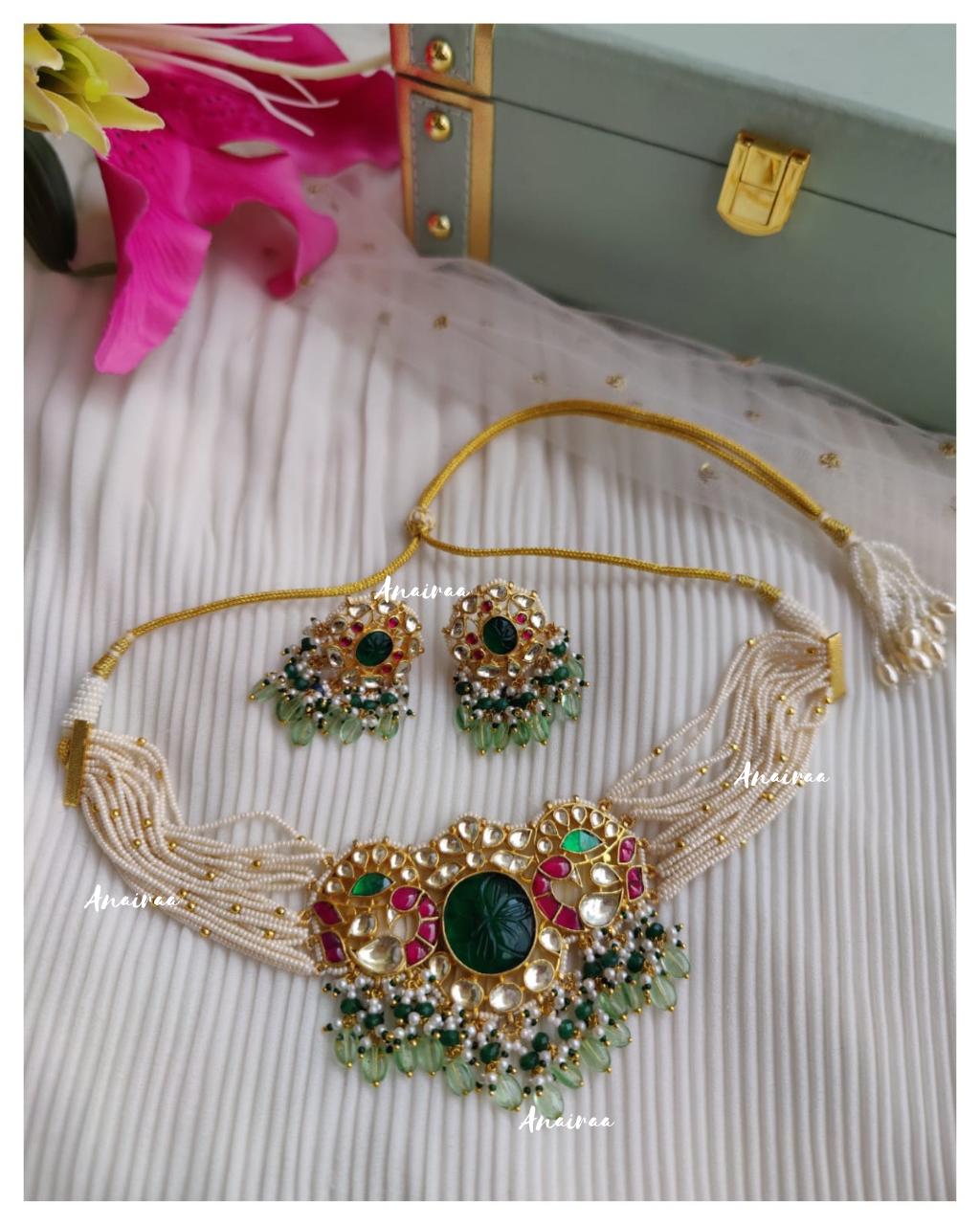 Paachi Kundan choker set