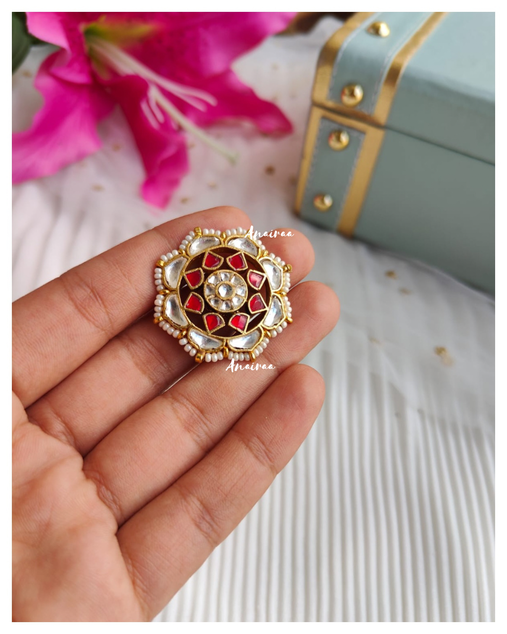 Paachi Kundan ring