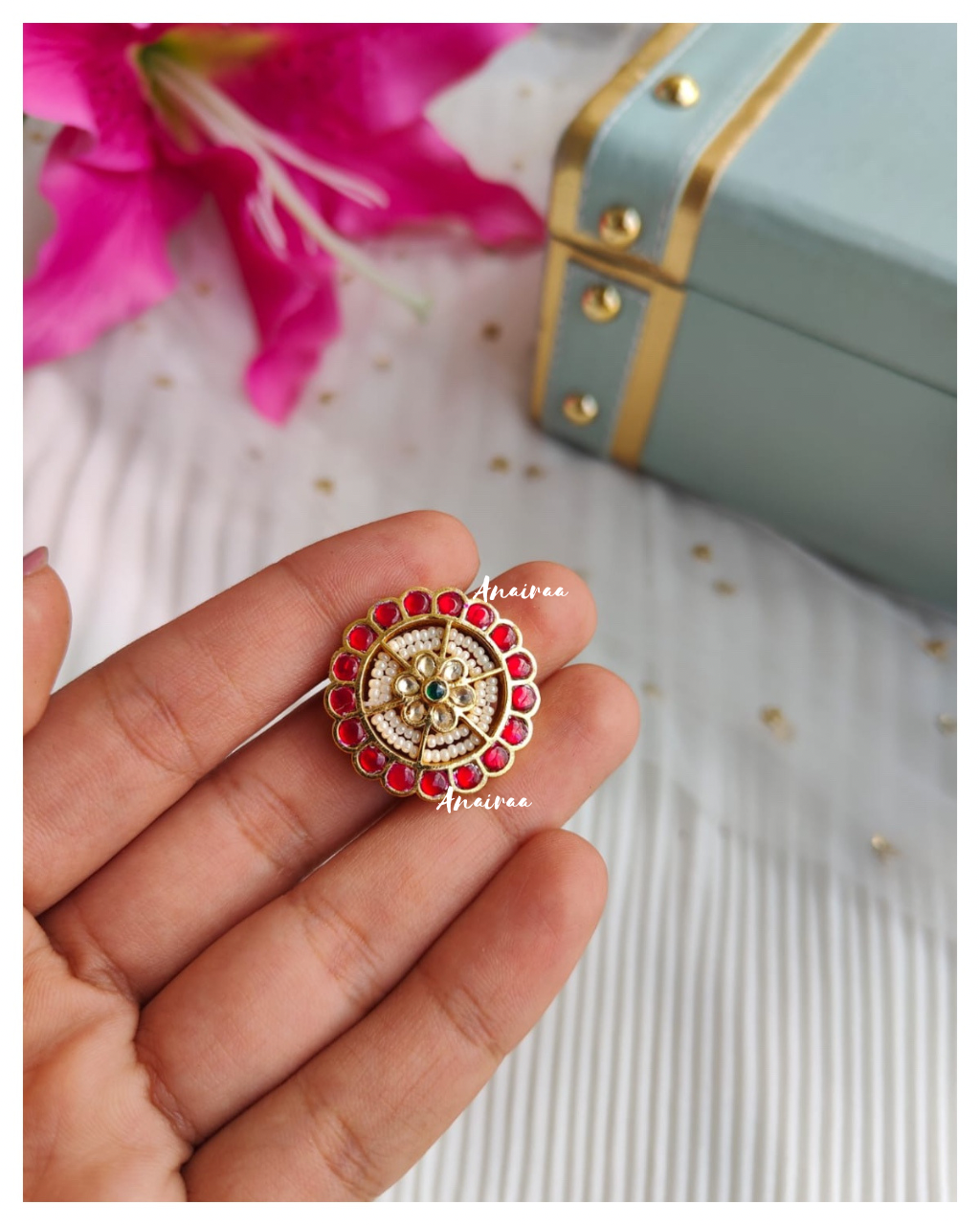 Paachi Kundan ring