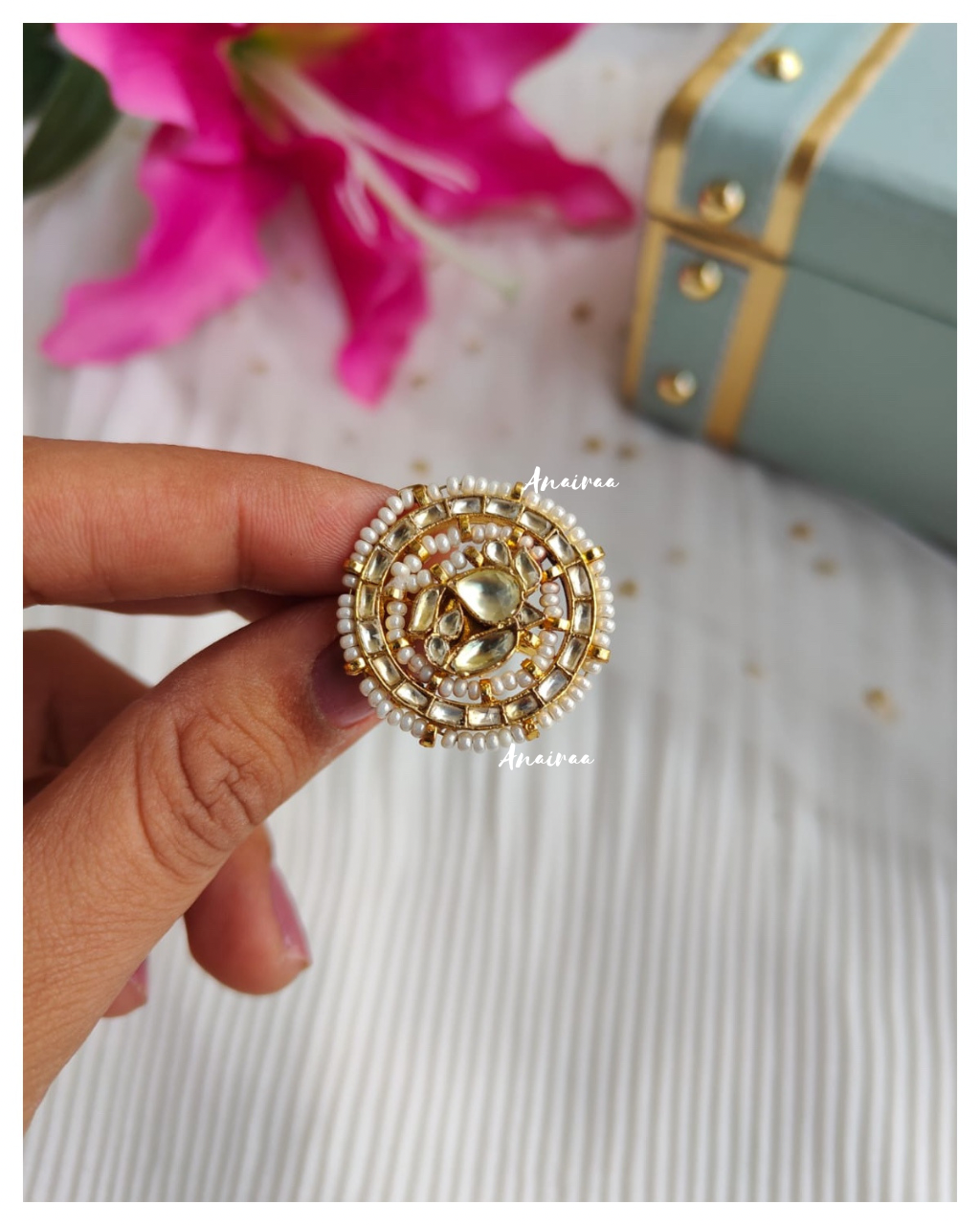 Paachi Kundan ring