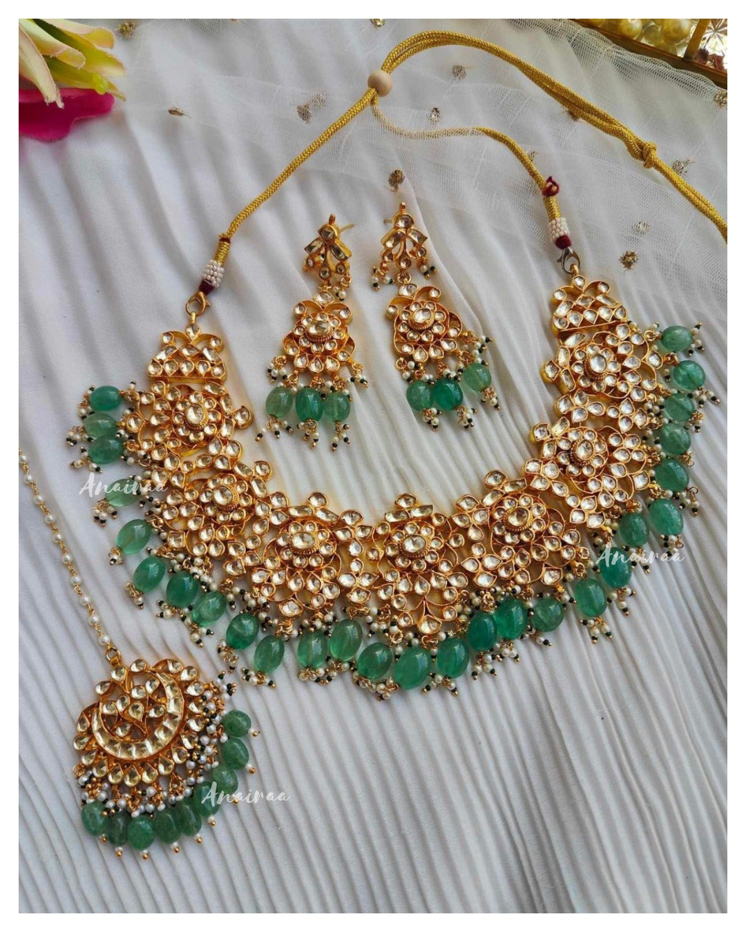 Paachi kundan necklace set