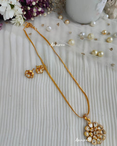 Moissanite floral pendant set