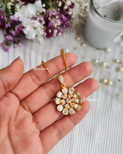Moissanite floral pendant set