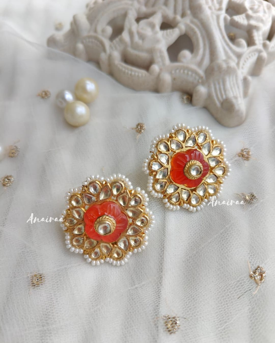 Kundan studs