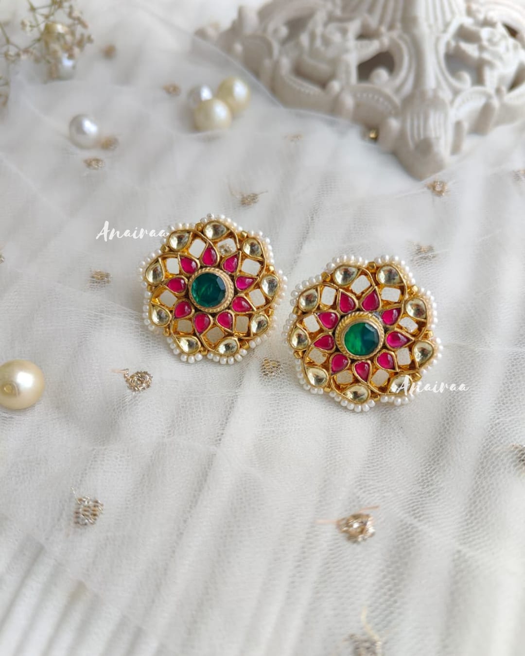 Paachi kundan studs