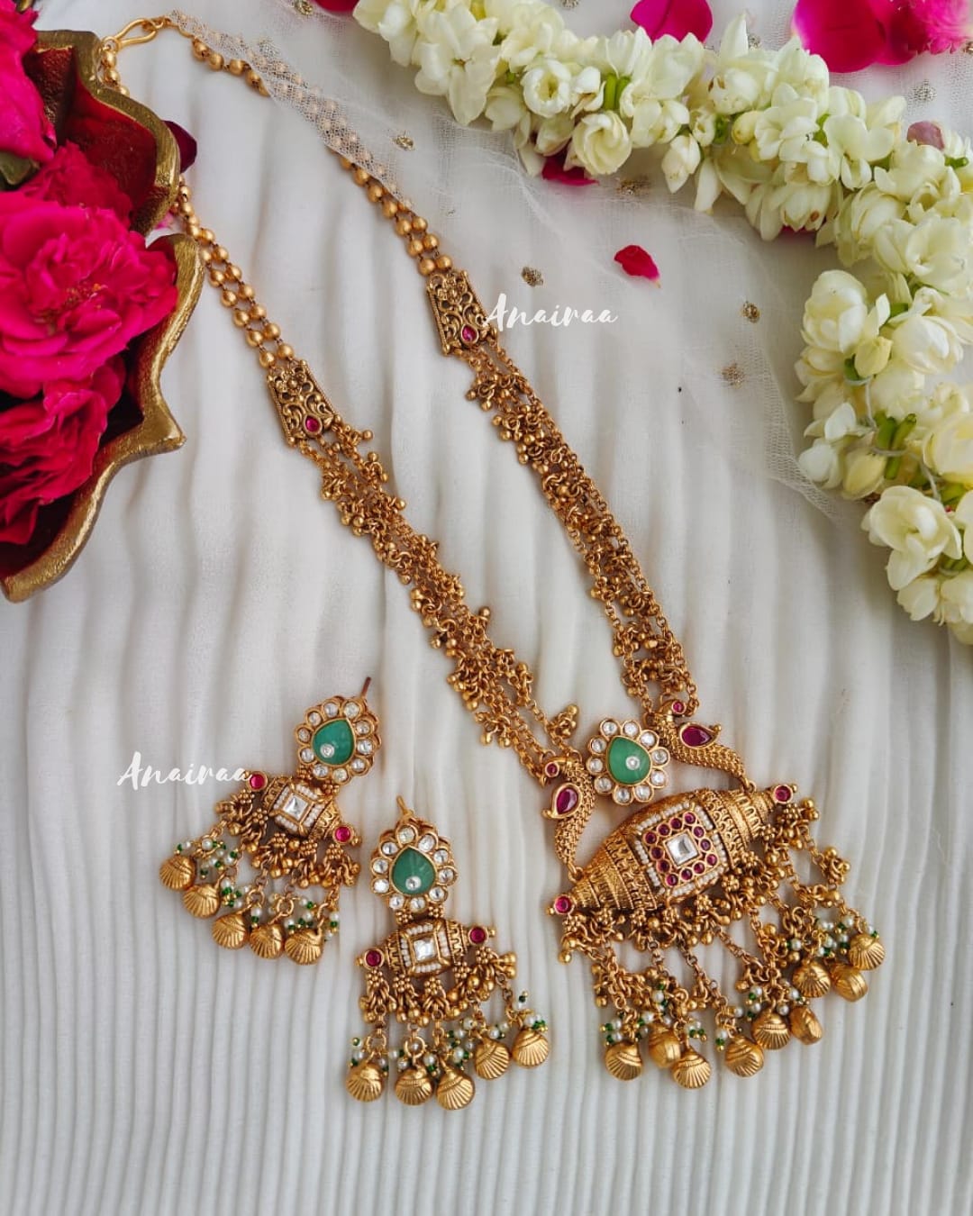 Antique long necklace set