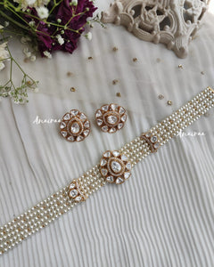 Polki pearl choker set