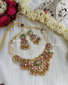 Antique jadau necklace set