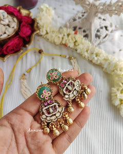 Antique jadau necklace set