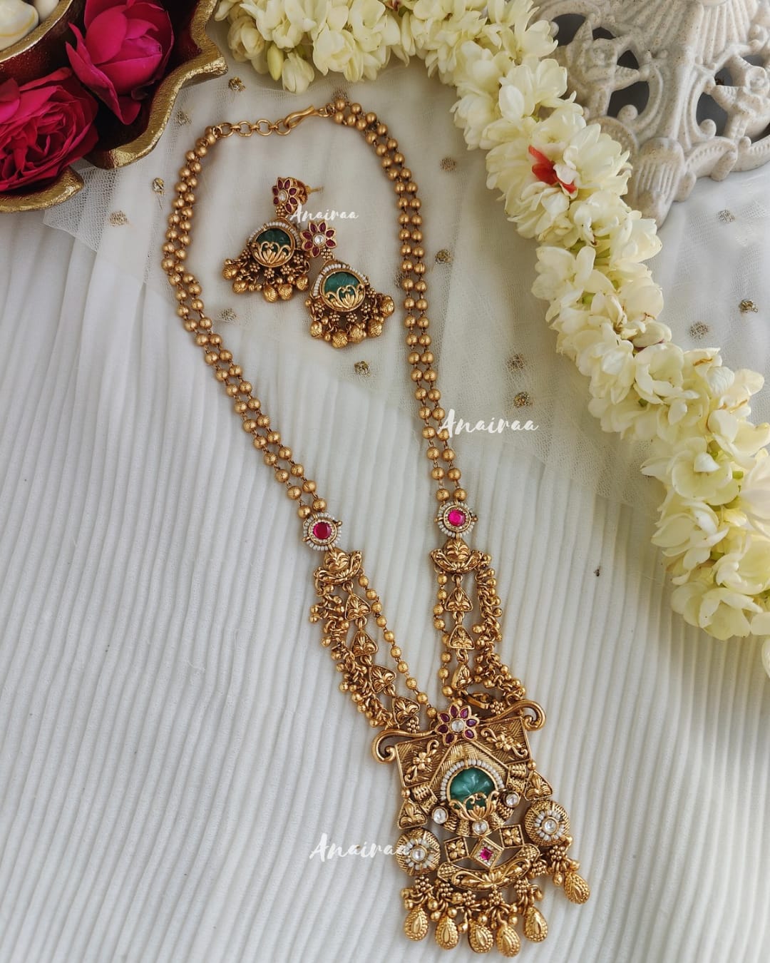 Antique long necklace set